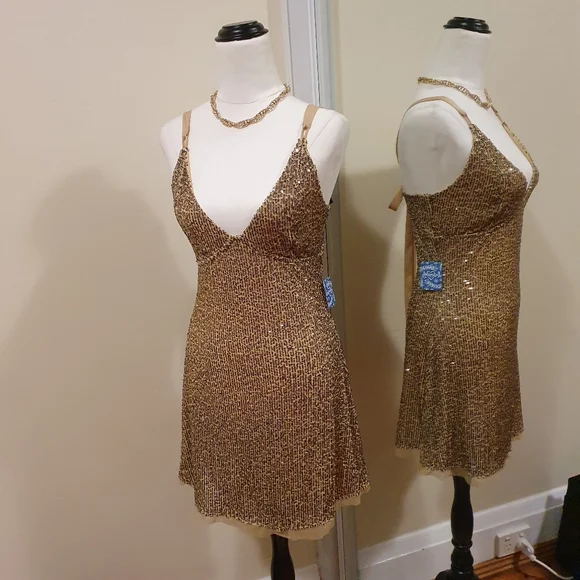 Host Pick 💛 Free People Intimately Golden Glow ✨️ Dress NWT - Picture 2 of 11